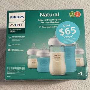 Philips Avent Natural Newborn Glass Gift Set - Blue